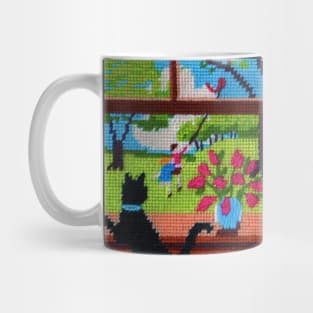 Window Cat Mug